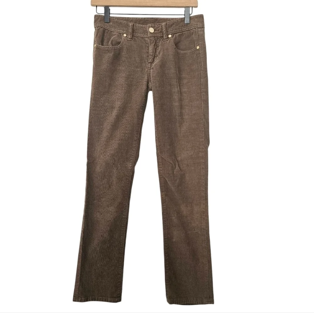 Tory Burch Brown Courdroy Super Skinny Jeans Size 27